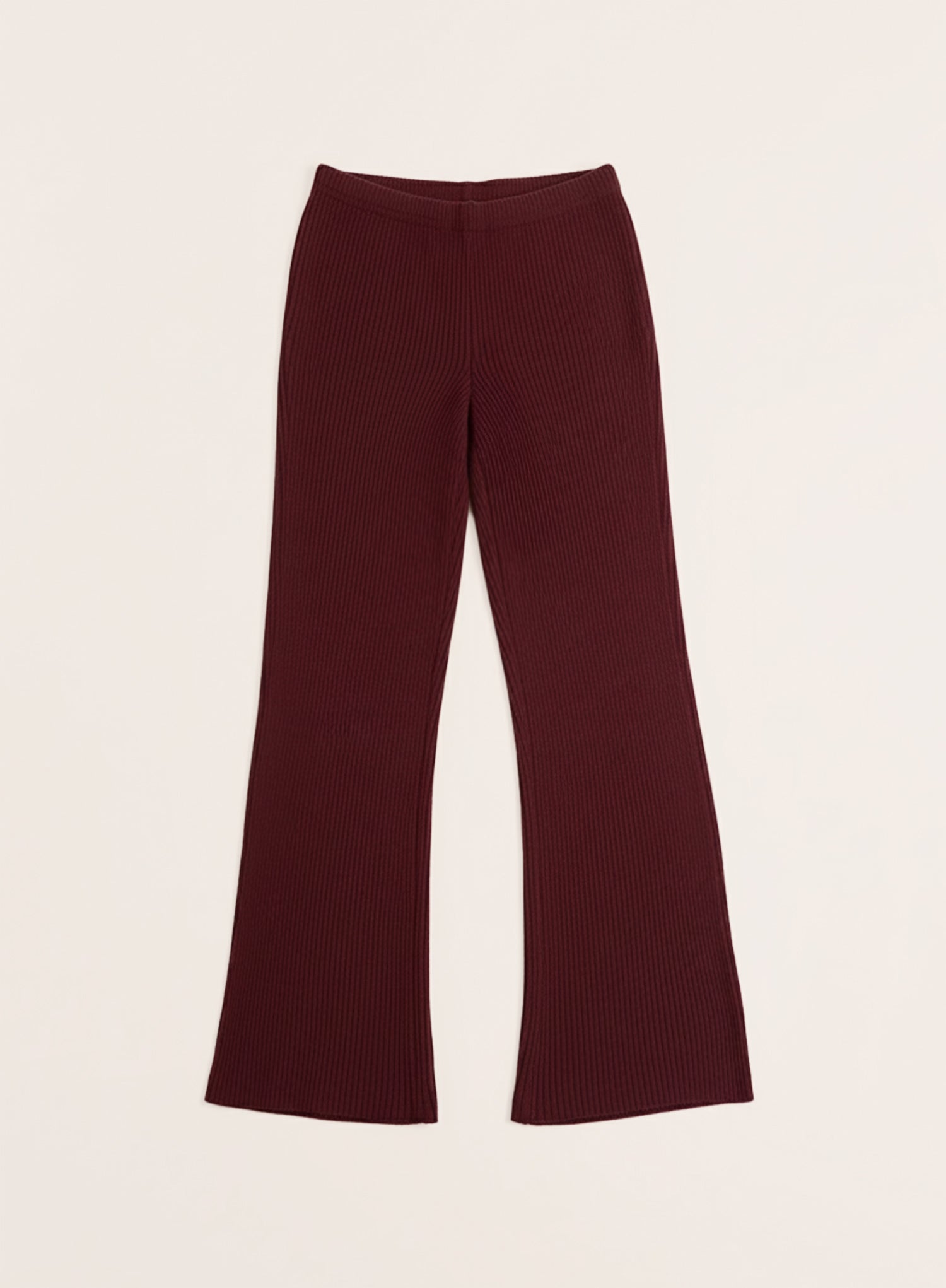 Dark Red Knitted Trousers